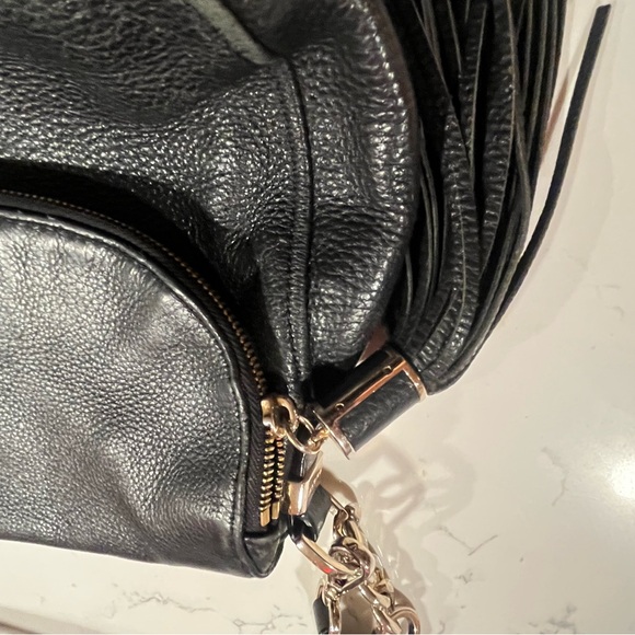 Michael Kors Black Soft Leather Bedford Tassel Crossbody Shoulder Bag - Picture 5 of 8